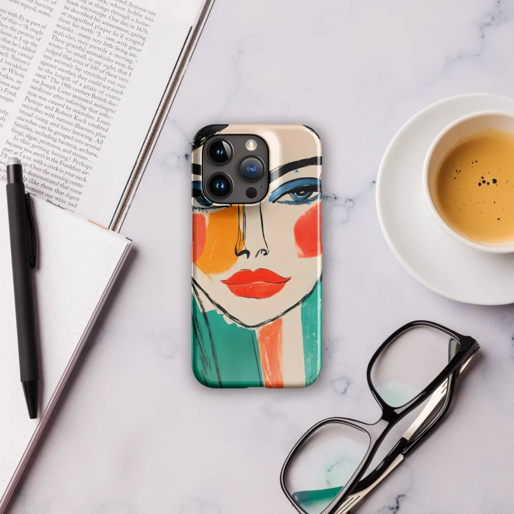 Vivid Portrait of a Modern Muse | Phone Case |  15 Pro | Snap Case | Glossy
