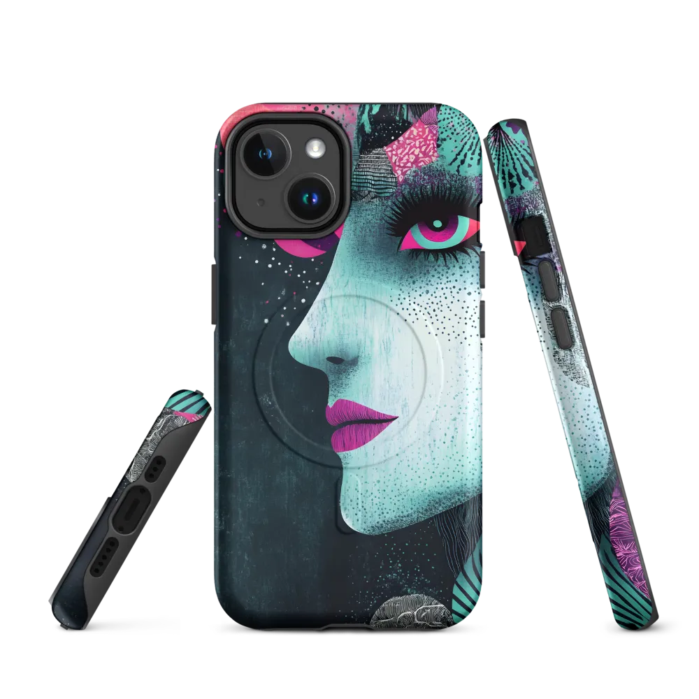 Mystical Beauty in Blue and Pink | Phone Case |  14 | MagSafe® Tough Case | Matte