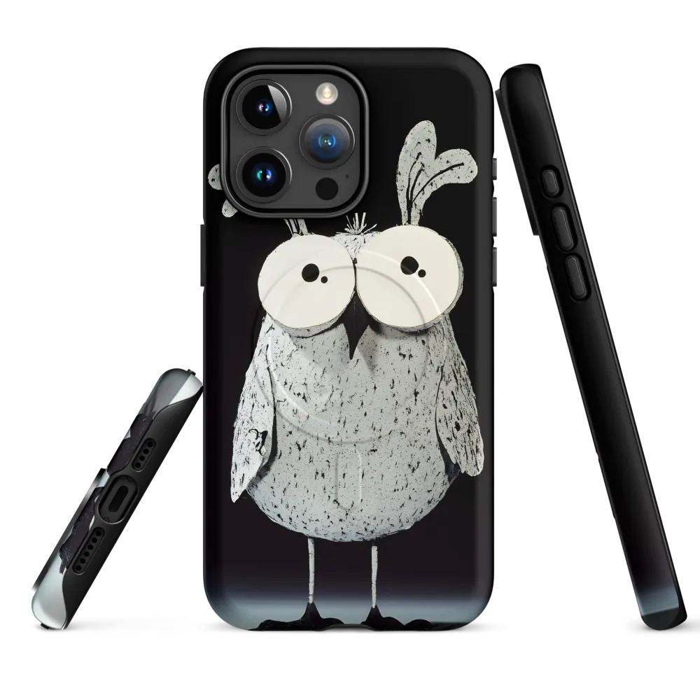Whimsical Owl in Paper Cutout | Phone Case |  15 Pro Max | MagSafe® Tough Case | Matte