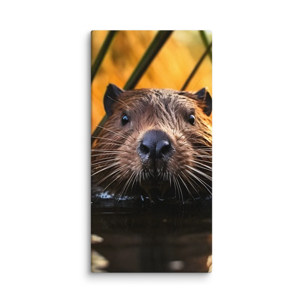 Beaver Serenity: A Natural Portrait | Canvas | 10″×20″