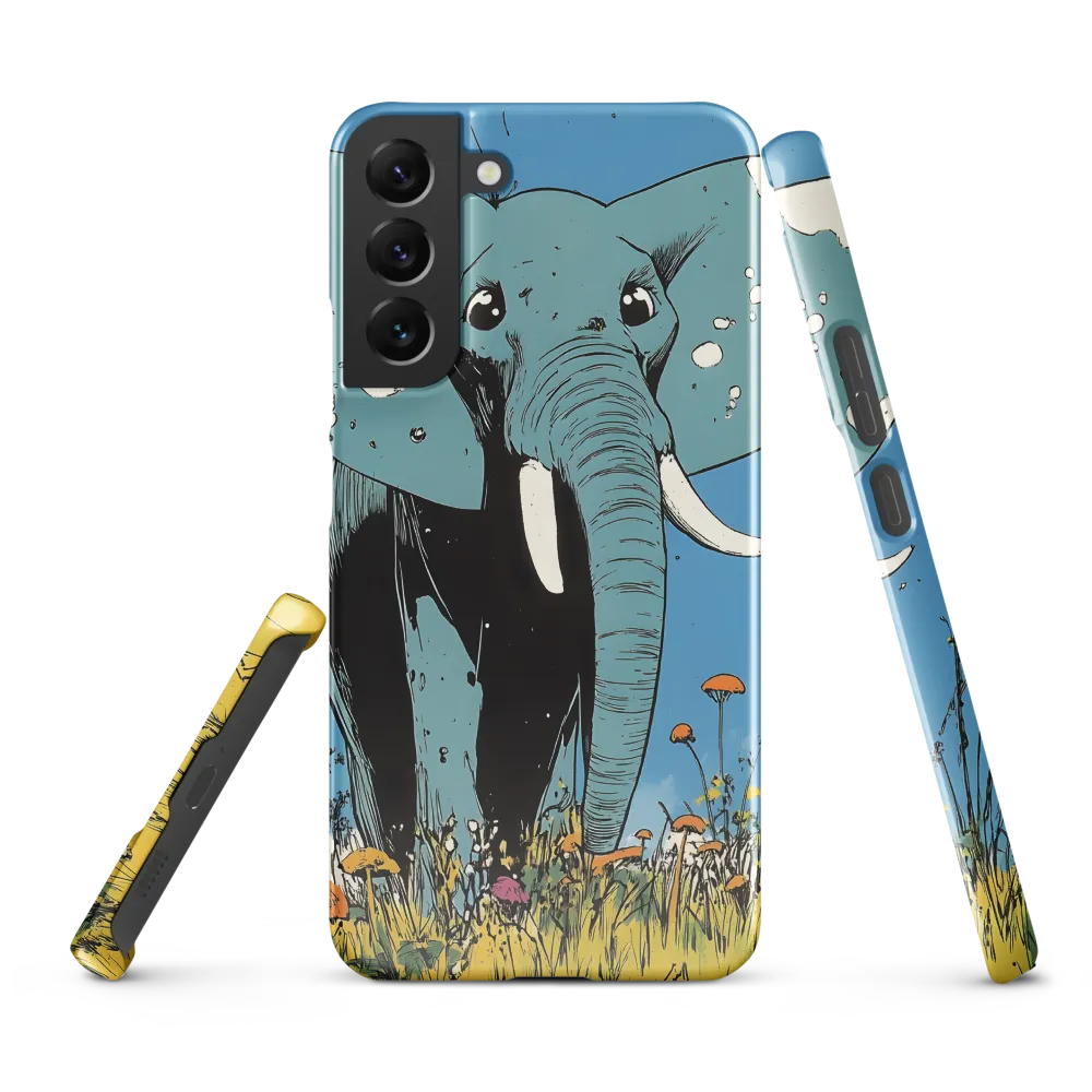 Whimsical Blue Elephant in Bloom