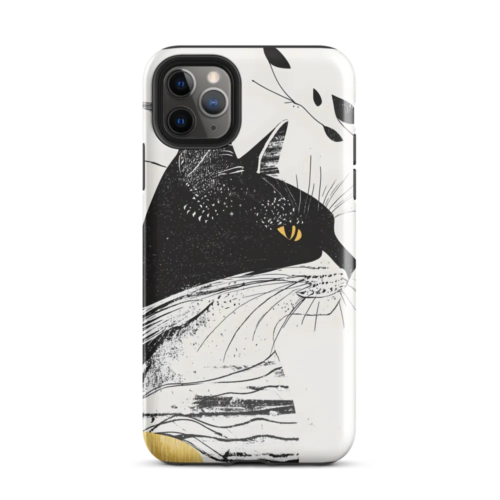 Whiskered Elegance: A Minimalist Cat Profile | Phone Case |  11 Pro Max | Tough Case | Glossy