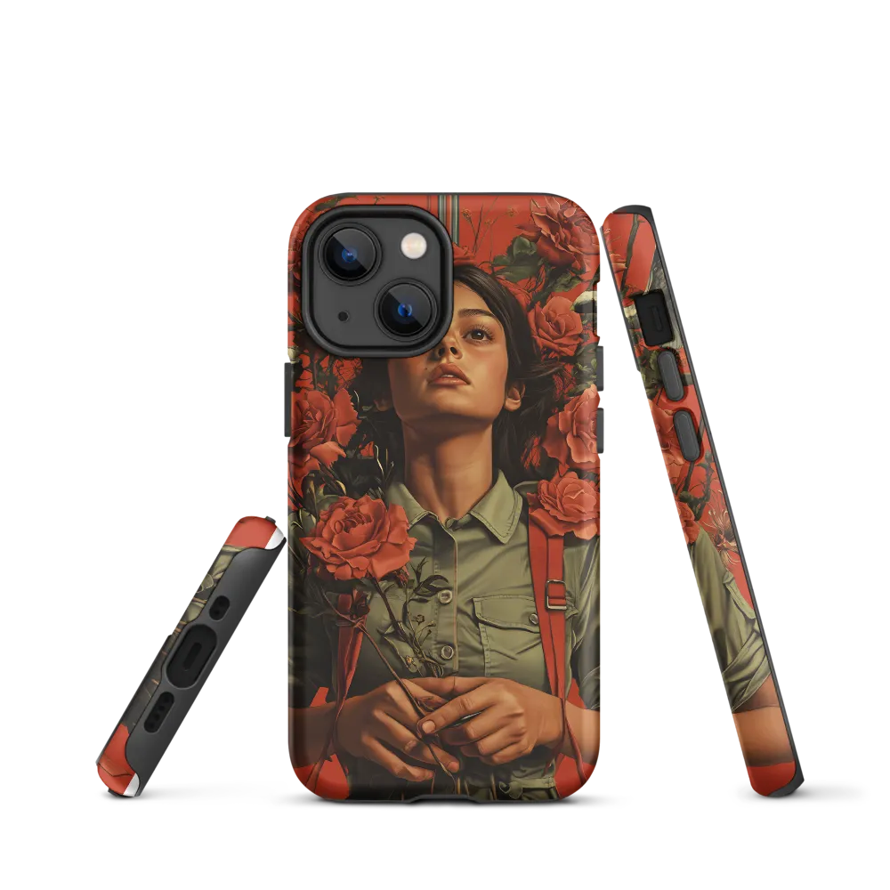 Harmony and Strength: A Portrait Among Roses