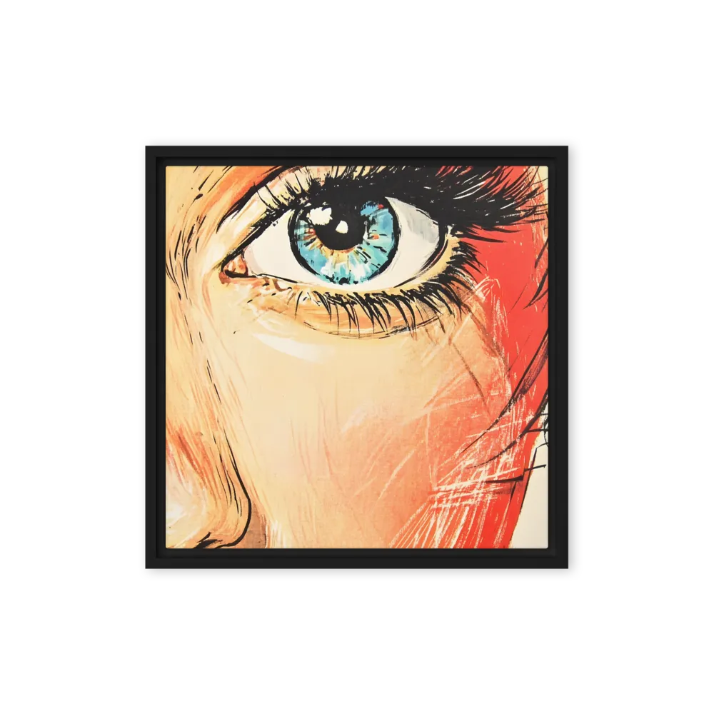 Gaze of Emotion | Canvas with Black Frame | 16″×16″