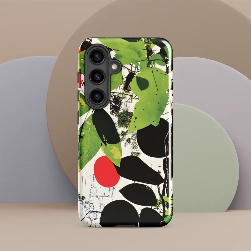 Nature's Geometry: A Contemporary Collage | Phone Case |  S24 | Tough Case | Glossy