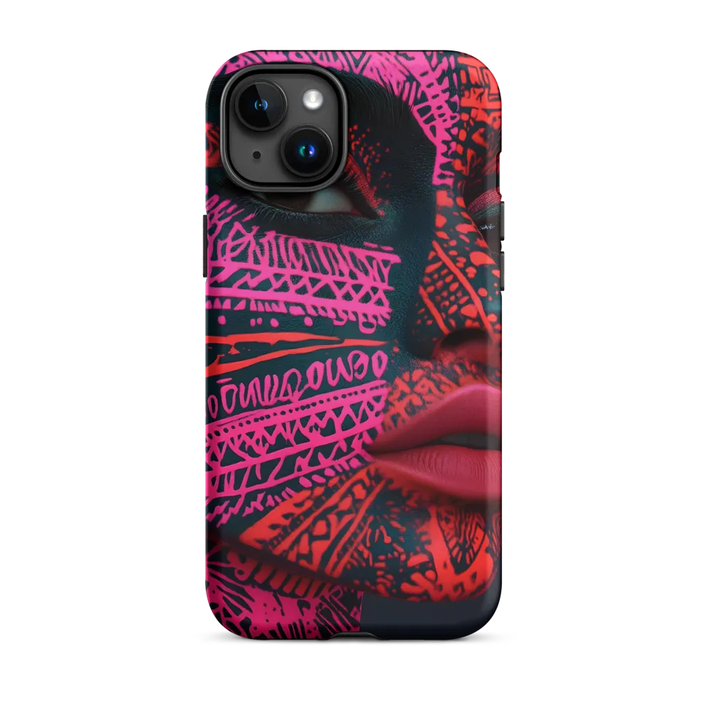 Neon Visage: A Bold Expression of Contemporary Art | Phone Case |  15 Plus | Tough Case | Matte