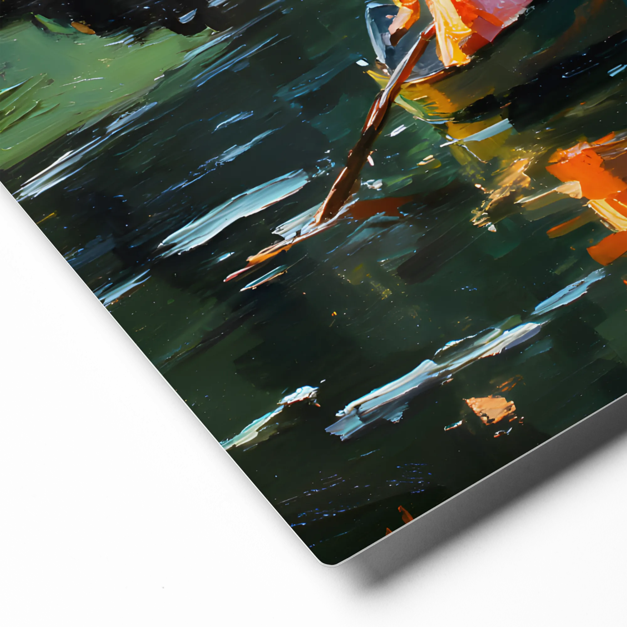 Rowing at Dusk 
 Metal Print | 12″x 12″