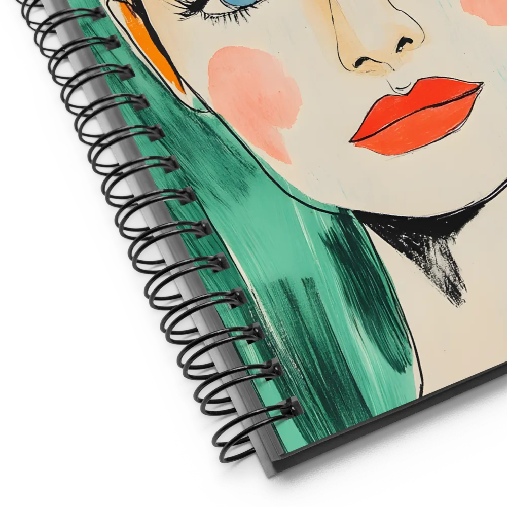 Radiant Bloom: A Serene Portrait | Spiral Notebook