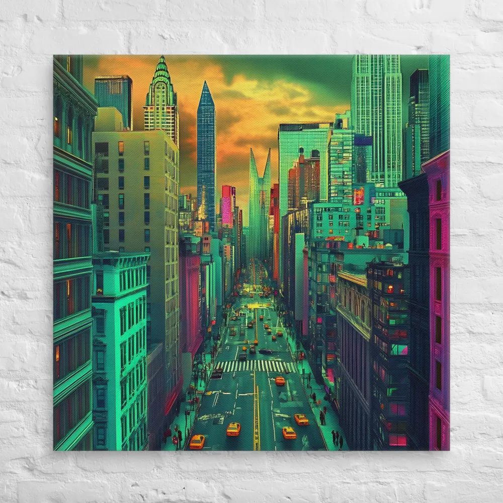 Urban Surrealism: Neon Dreams | Canvas | 37″×37″