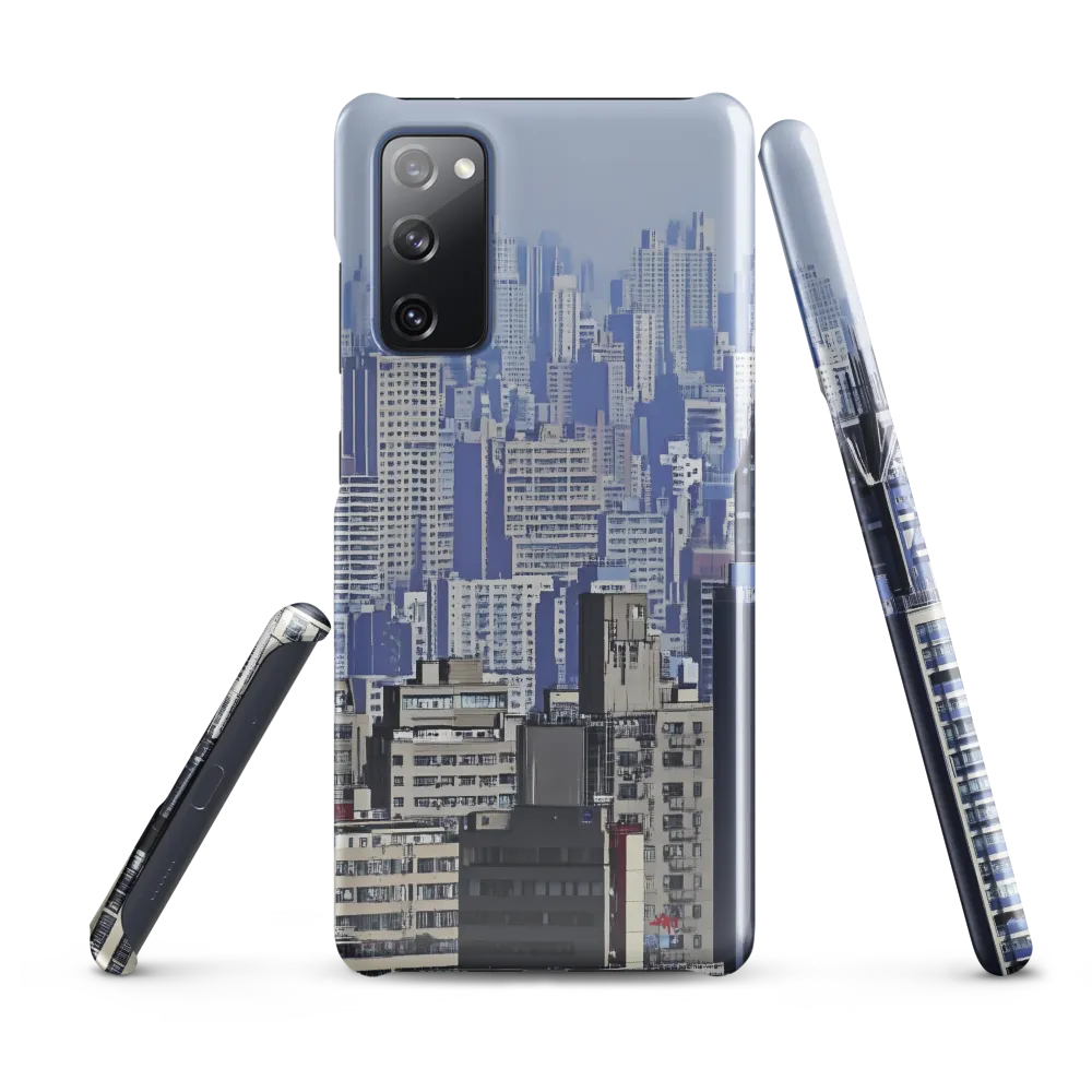 Urban Symphony: A Cityscape in Blues and Grays