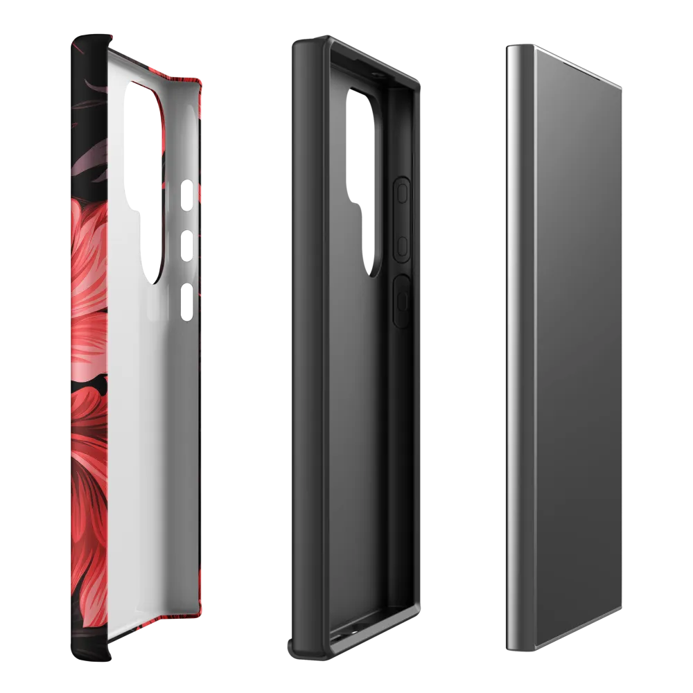 Tropical Elegance in Red | Phone Case |  S24 Ultra | Tough Case | Matte