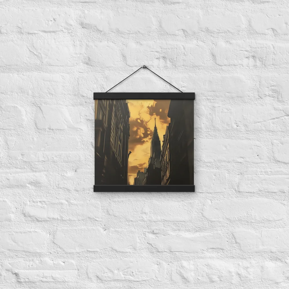 The Twilight Streets | Poster With Black Wood Hanger | 12″×12″