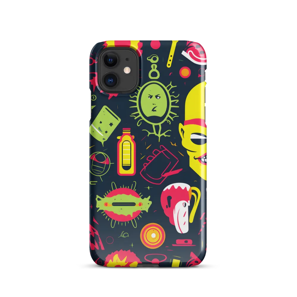 Neon Revelry: A Quirky Exploration of Modern Pop Art | Phone Case |  11 | Snap Case | Glossy