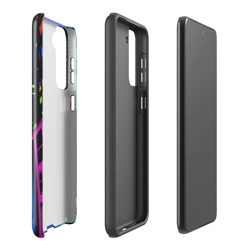 Neon Dreamscape: A Futuristic City at Dusk | Phone Case |  S21 Plus | Tough Case | Glossy