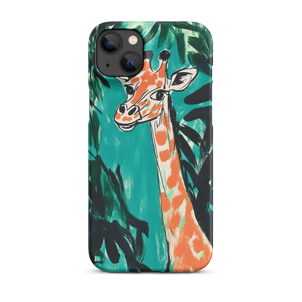 Curious Giraffe in Lush Greenery | Phone Case |  14 Plus | Snap Case | Matte