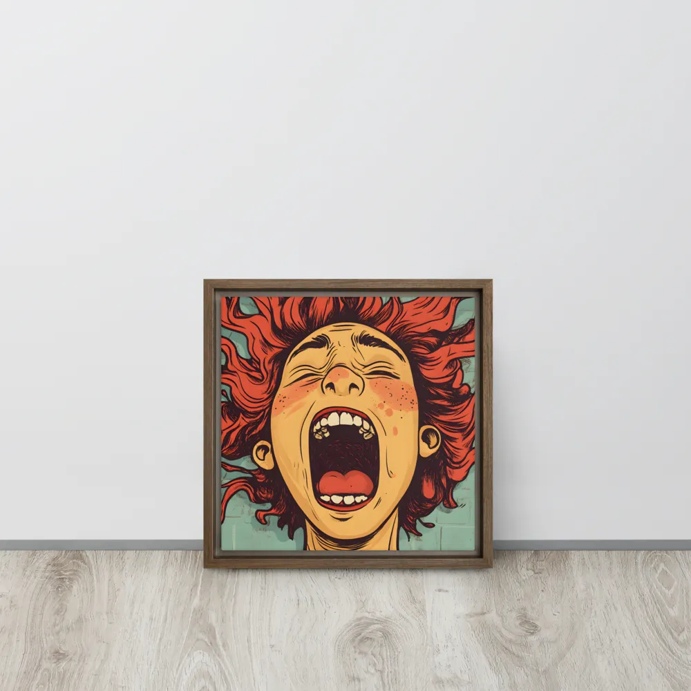 Fury Unleashed | Canvas with Brown Frame | 12″×12″