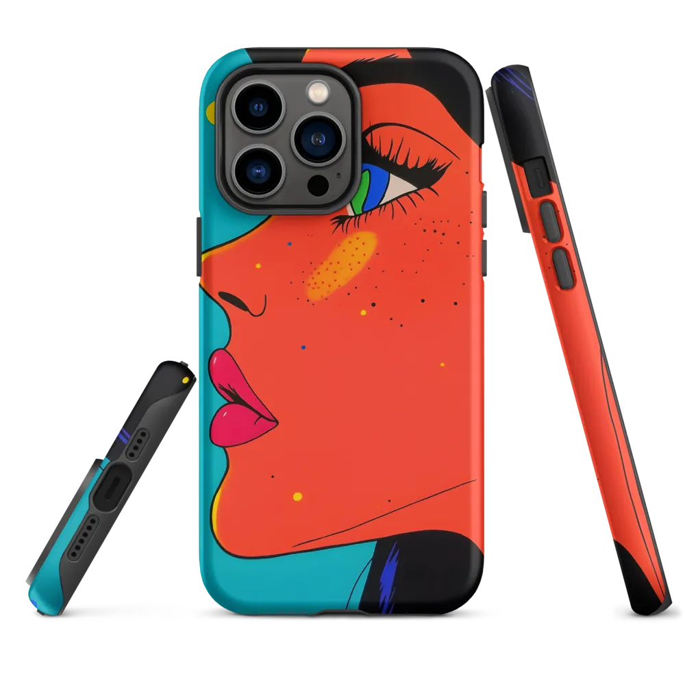 Vibrant Feminine Profile in Pop Art