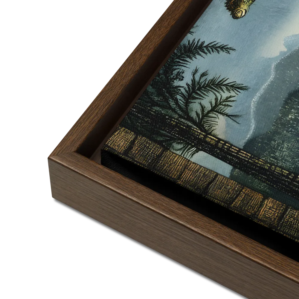 Whispers of the Enchanted Forest | Canvas with Brown Frame | 16″×20″
