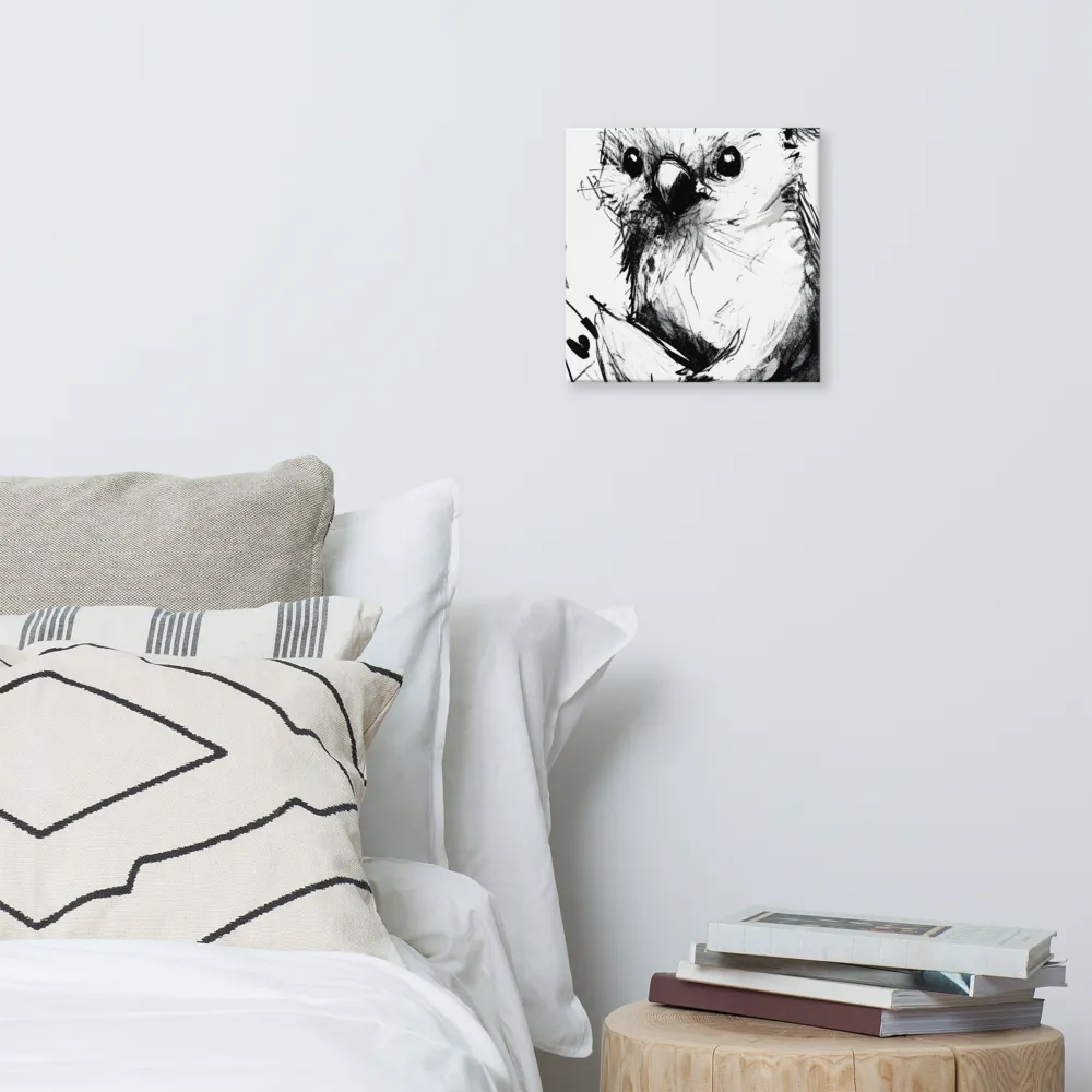 Whimsical Koala in Ink | Canvas | 12″×12″