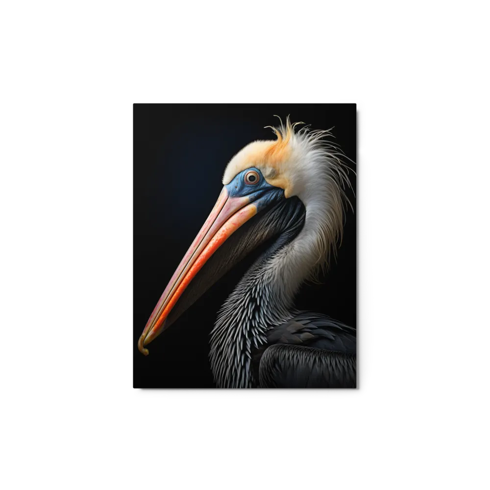 Majestic Portrait of a Pelican | Metal Print | 11″×14″