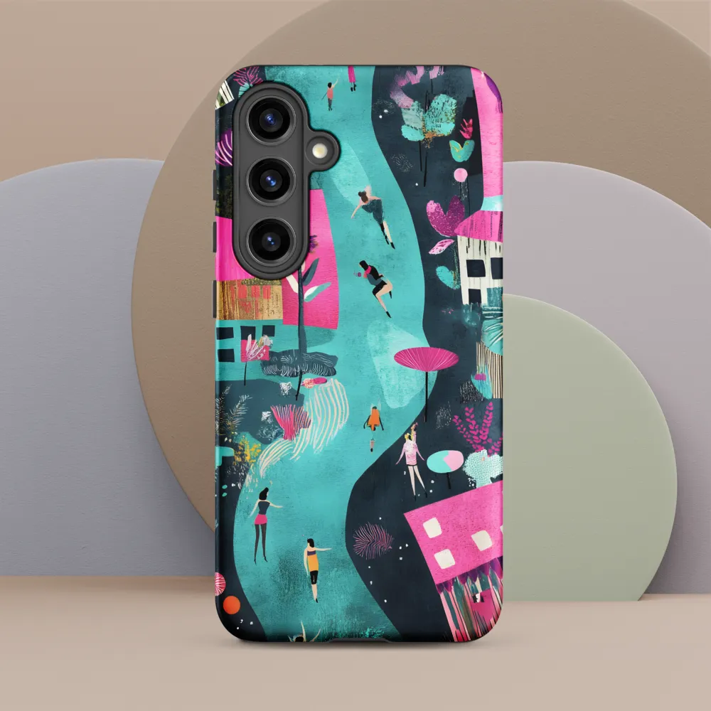 Whimsical Journey Through a Vibrant Landscape | Phone Case |  S24 Plus | Tough Case | Matte