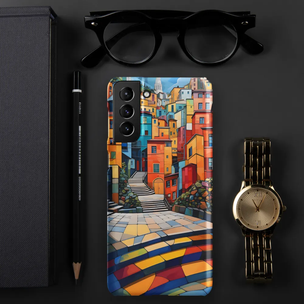 Vibrant Village: A Cubist Journey