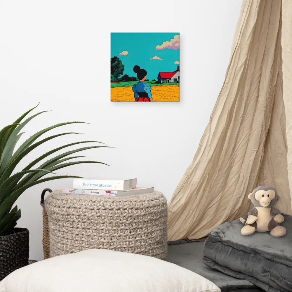 Whispers of a Sunlit Meadow | Canvas | 12″×12″