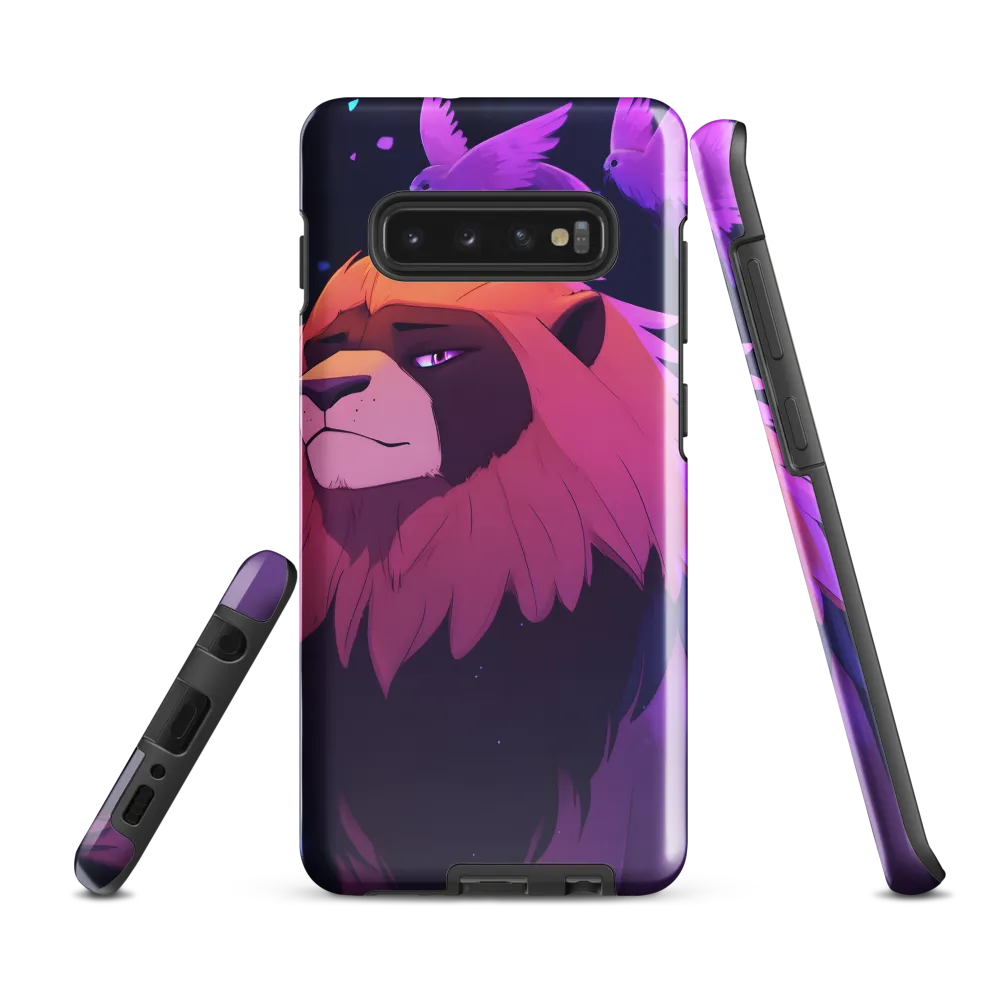 Regal Serenity: The Majestic Lion | Phone Case |  S10 Plus | Tough Case | Glossy