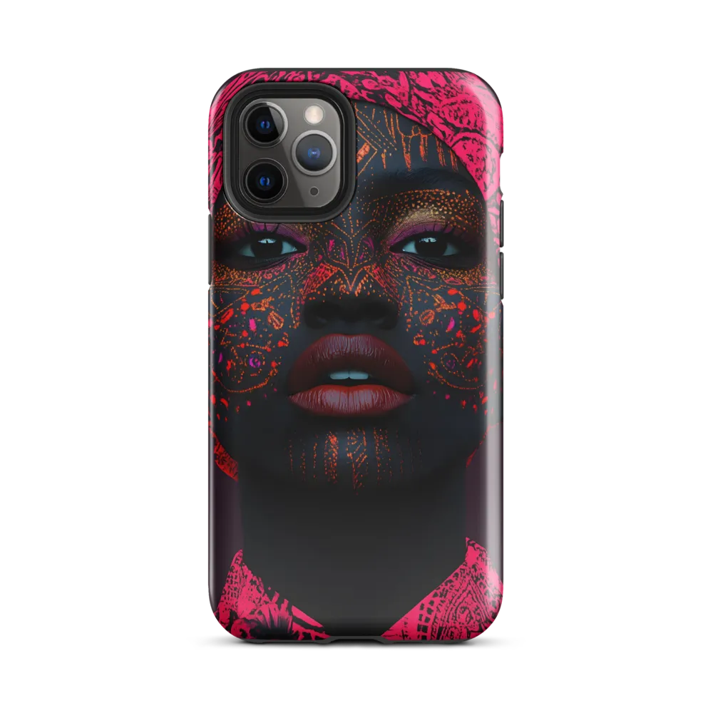 Neon Adornments: A Portrait of Cultural Expression