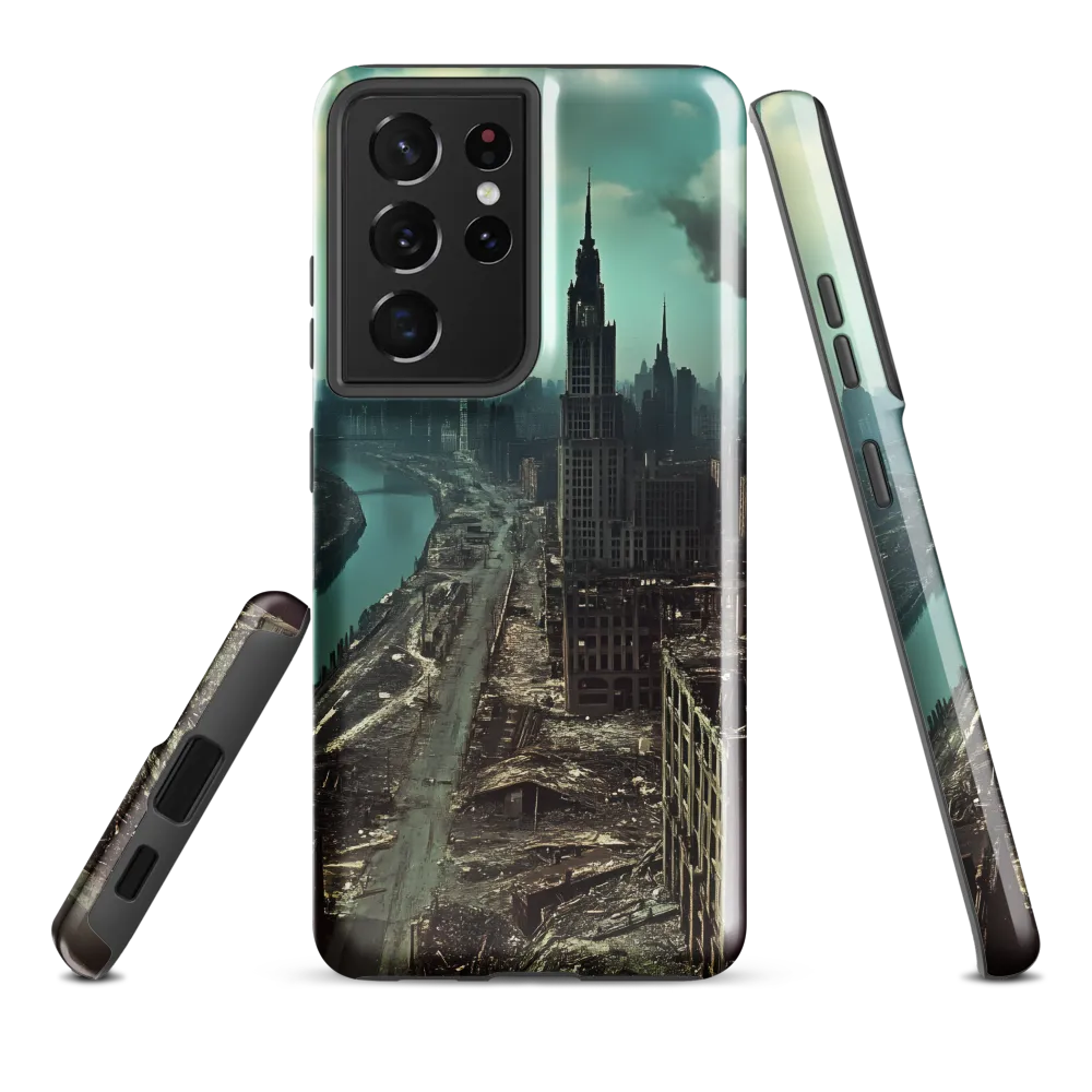 Urban Ruins: A Futuristic Reflection | Phone Case |  S21 Ultra | Tough Case | Glossy