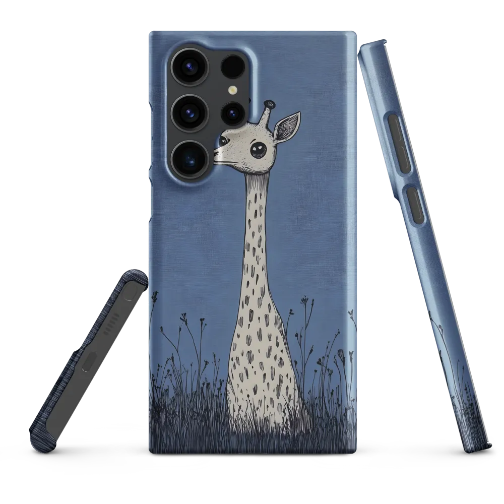 Whimsical Giraffe in Blue