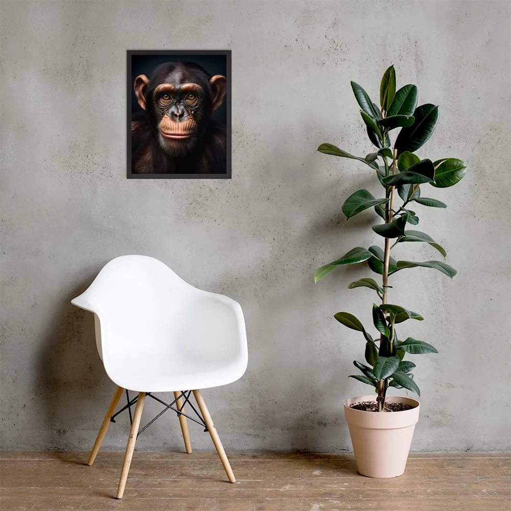 Whispers of Curiosity | Poster with Black Frame | 16″×20″