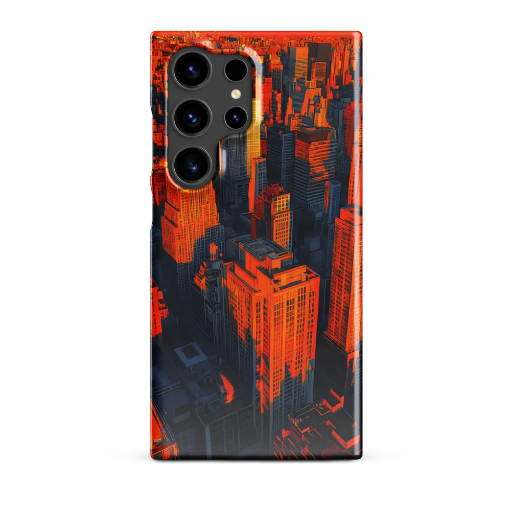 Urban Dawn: A Digital Ode to Skyscrapers | Phone Case |  S24 Ultra | Snap Case | Glossy