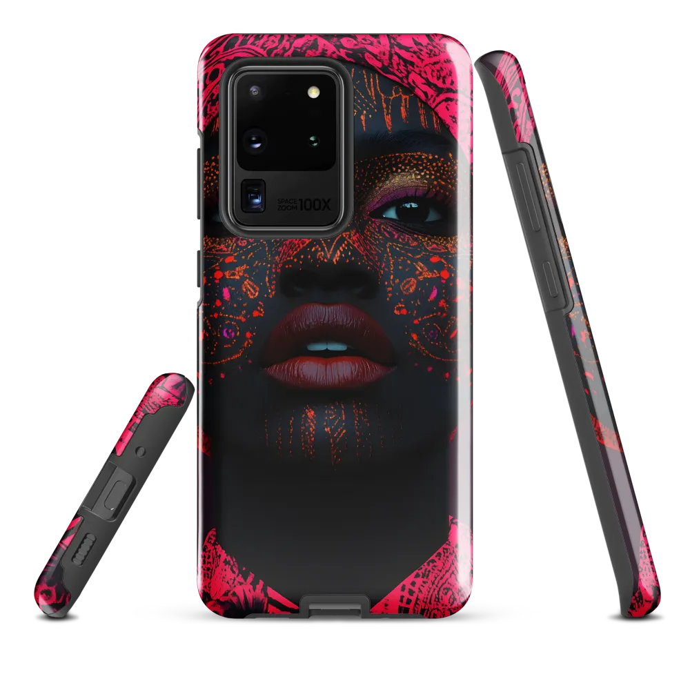 Neon Adornments: A Portrait of Cultural Expression