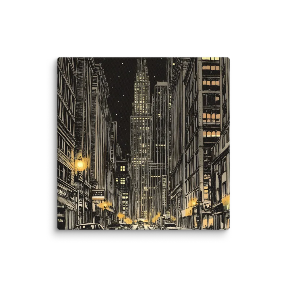 Whispers of the Night City | Canvas | 14″×14″