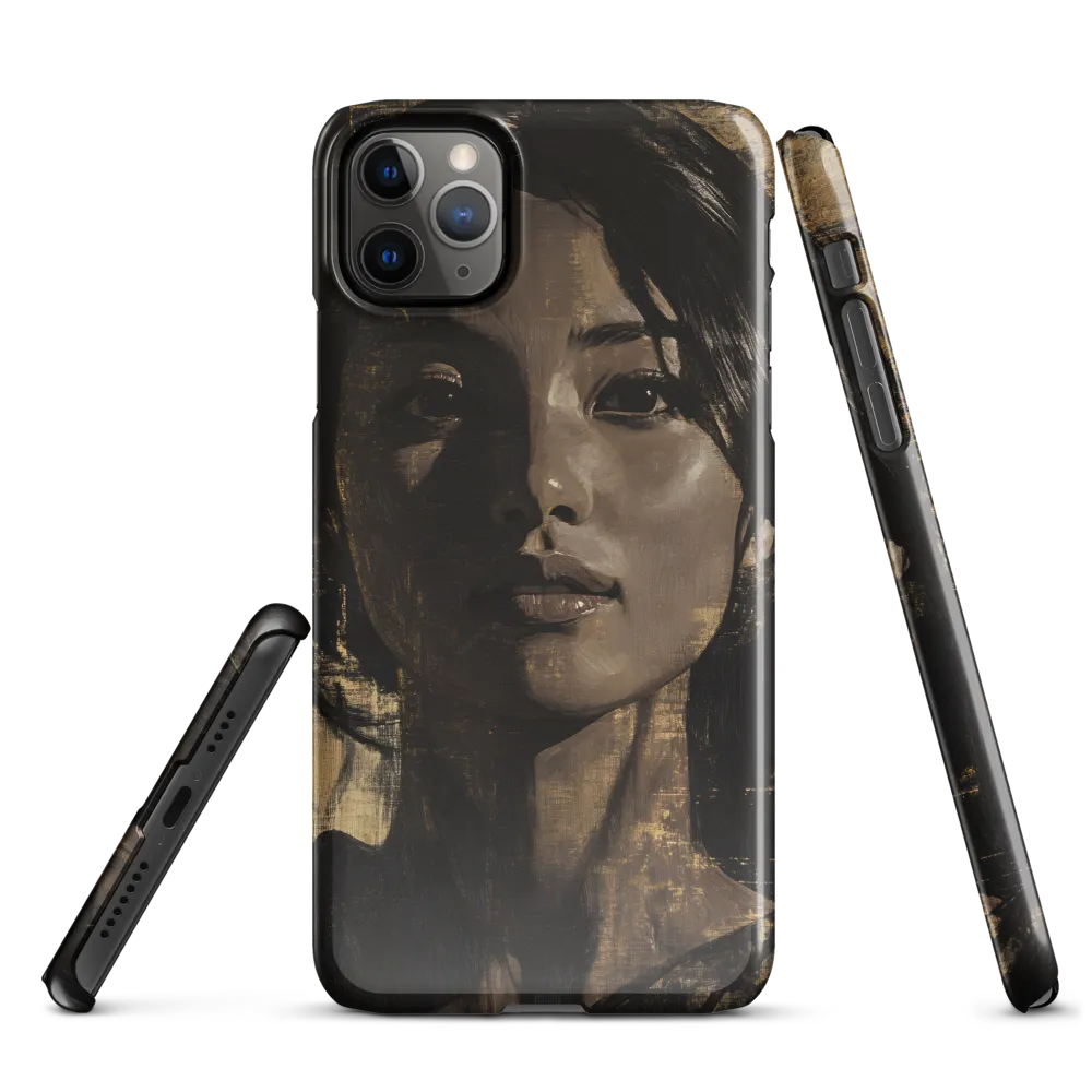 Golden Gaze: A Contemporary Portrait | Phone Case |  11 Pro Max | Snap Case | Glossy