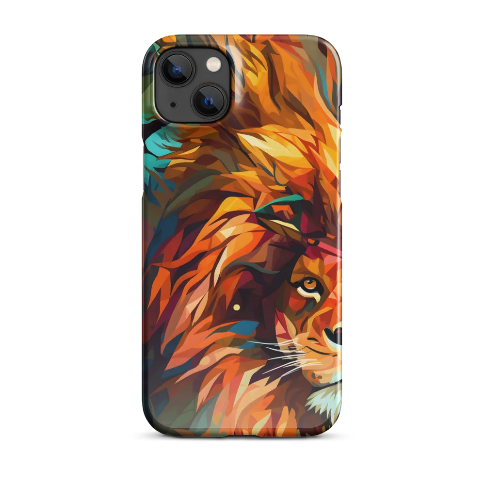 Majestic Gaze: The Polygonal Lion