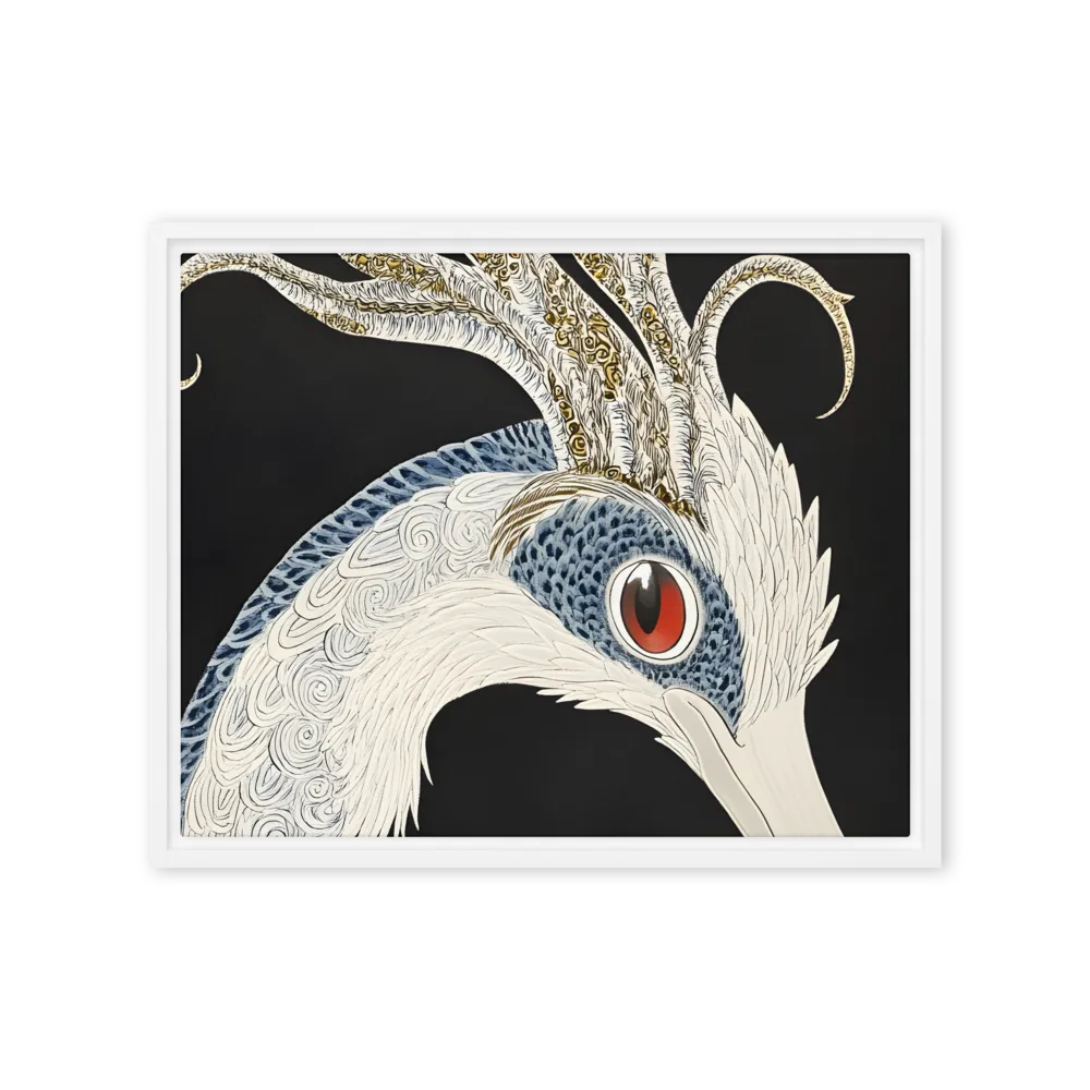 Elegance of the Majestic Peacock | Canvas with White Frame | 16″×20″