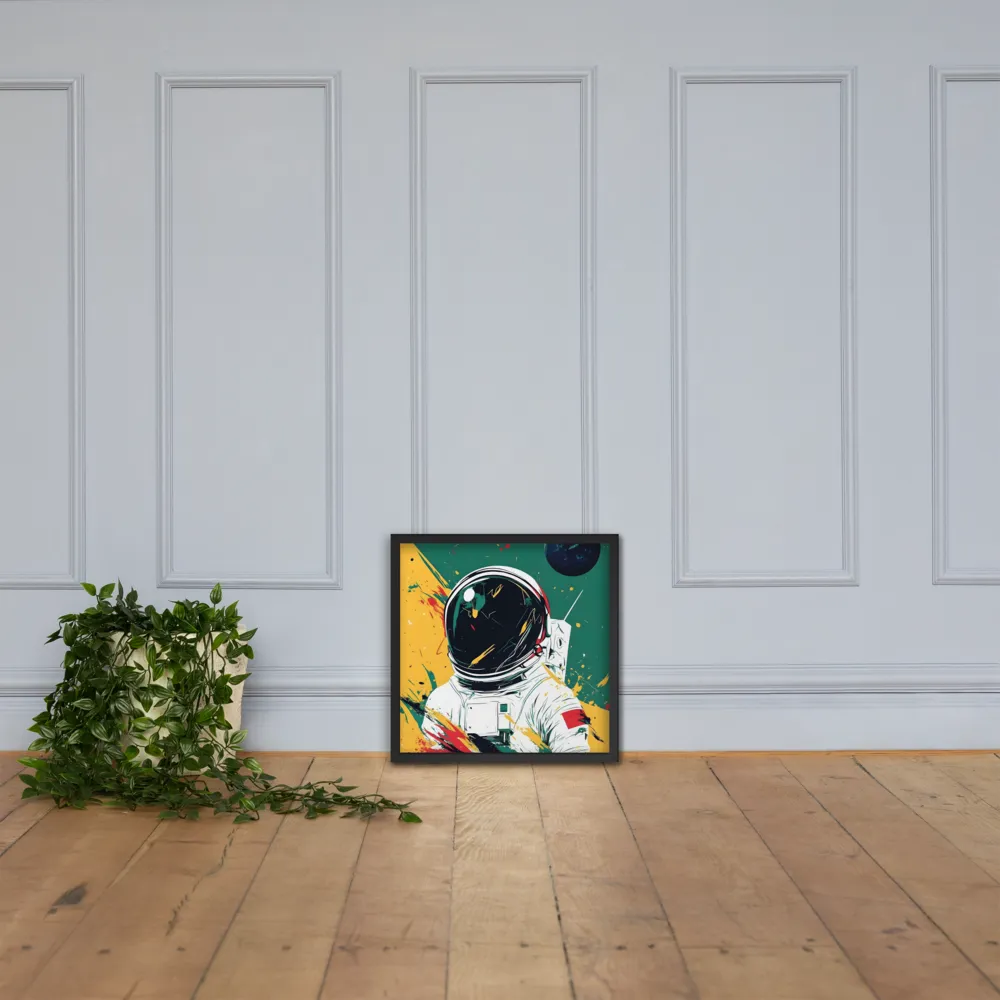 Galactic Explorer: A Modern Odyssey | Poster with Black Frame | 18″×18″