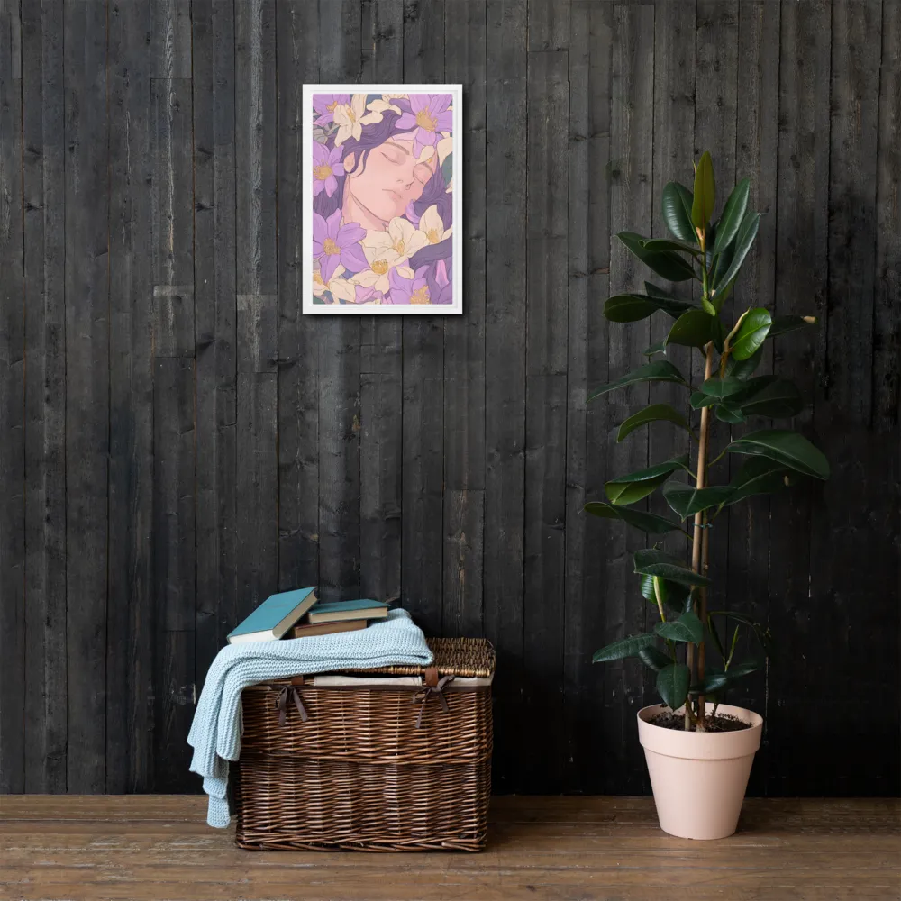 Harmony in Bloom | Canvas with White Frame | 12″×18″