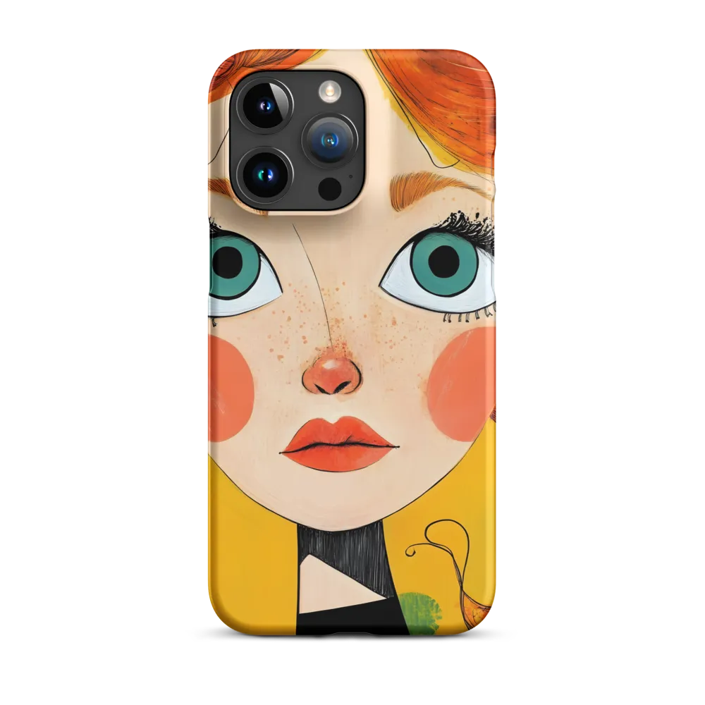 Whimsical Portrait of a Girl | Phone Case |  15 Pro Max | Snap Case | Matte