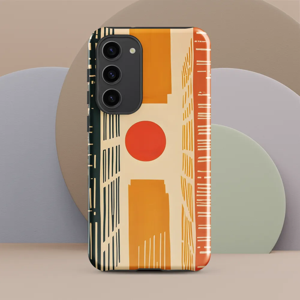 Urban Harmony: A Geometric Sunrise