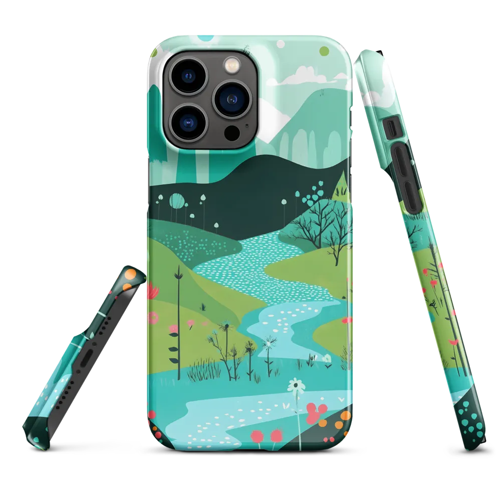 Whimsical River in a Lush Landscape