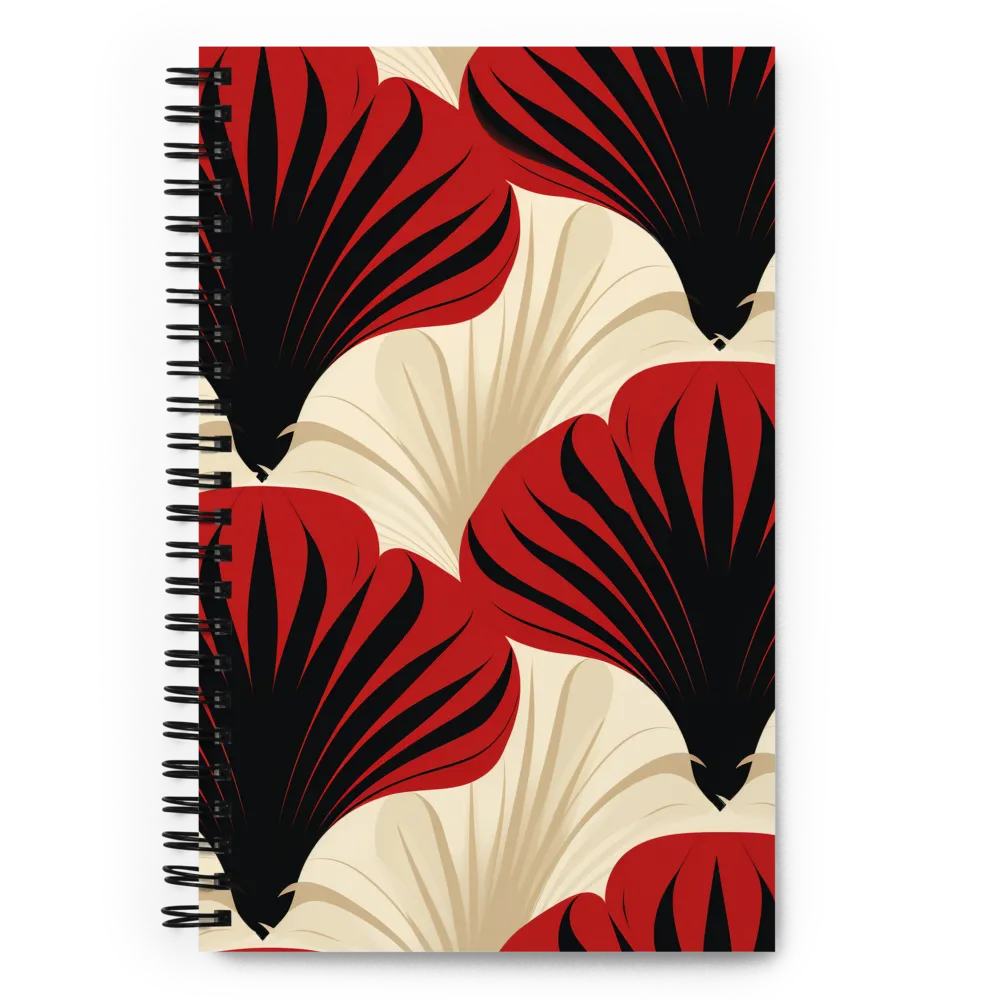 Elegance in Bloom: An Art Deco Floral Reverie | Spiral Notebook