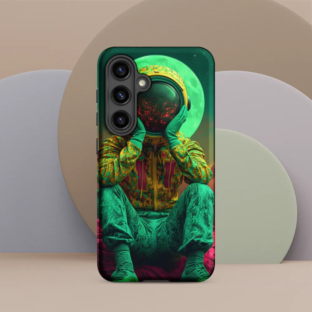 Cosmic Reflection: An Astronaut's Journey | Phone Case |  S24 | Tough Case | Matte