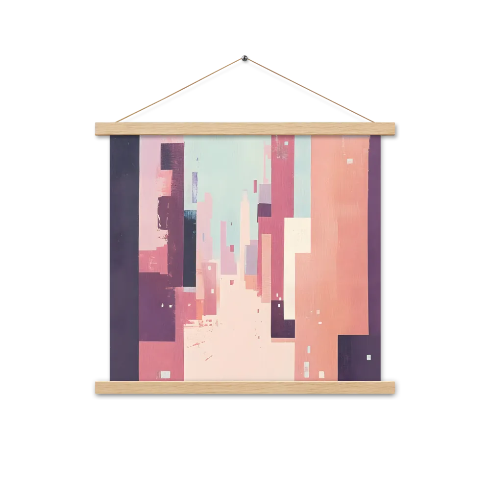 Tranquil Cityscape | Poster With Oak Wood Hanger | 18″×18″
