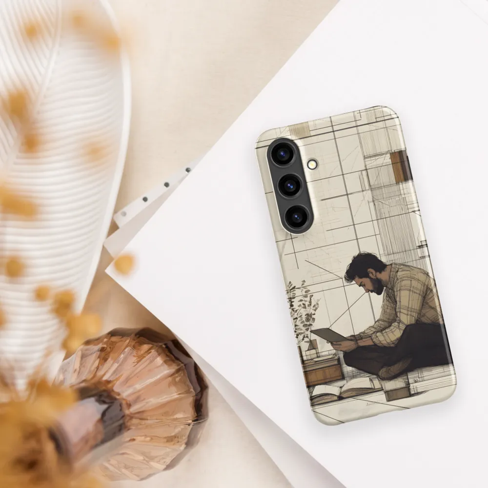 Quiet Reflections in Line | Phone Case |  S24 Plus | Snap Case | Matte