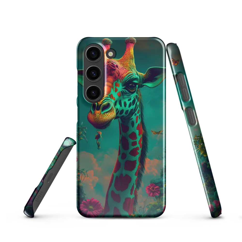 Whimsical Giraffe Among Blossoms | Phone Case |  S23 | Snap Case | Glossy
