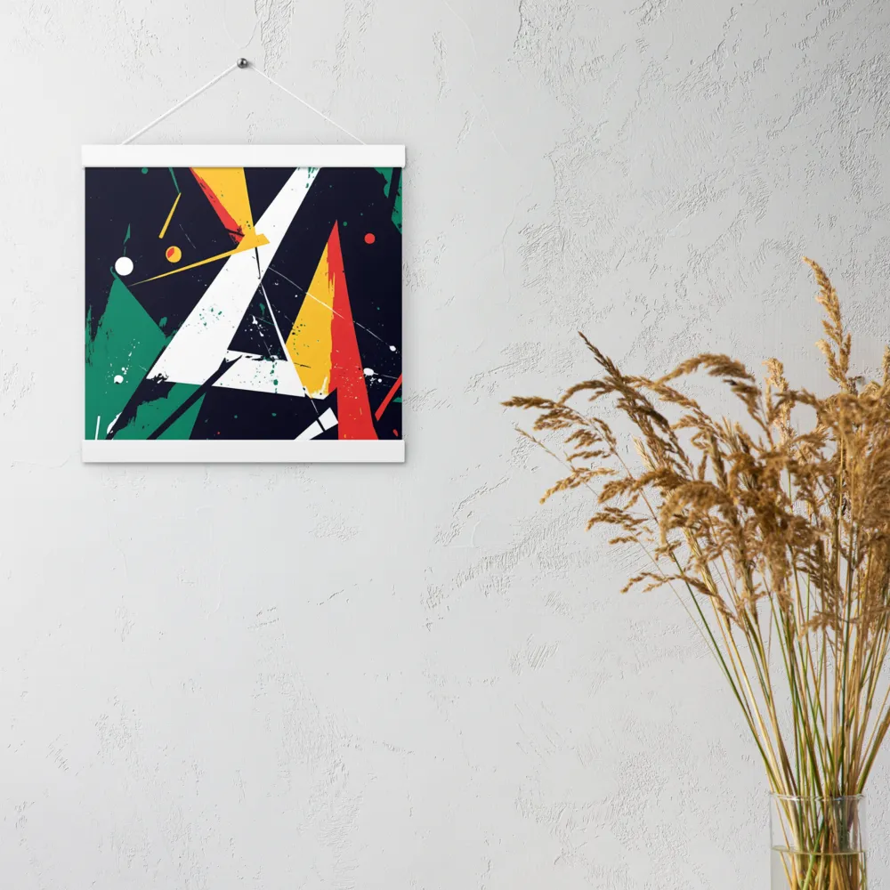 Dynamic Geometries | Poster With White Wood Hanger | 12″×12″