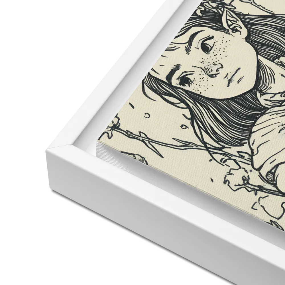 A Young Guardian of Nature | Canvas with White Frame | 12″×12″